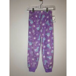 CUDDL DUDS NEW Girls M (7/8) Sleepwear Pants Purple Unicorn Fleece Fuzzy Comfy